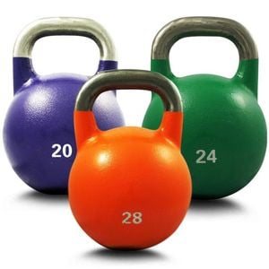 Set Of 20Kg 24Kg 28Kg Competition Pro Grade Steel Kettlebell Kettle Bell Gym Weight