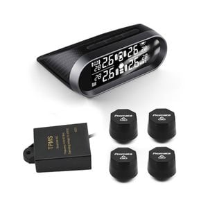 Promata Mata 2 Solar Tyre Pressure Monitor With Carbon Fiber Finish - 4 External Sensors - With Booster