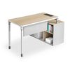 Modern Furniture RAVEN SINGLE Workstation 160-180/100cm - Natural White