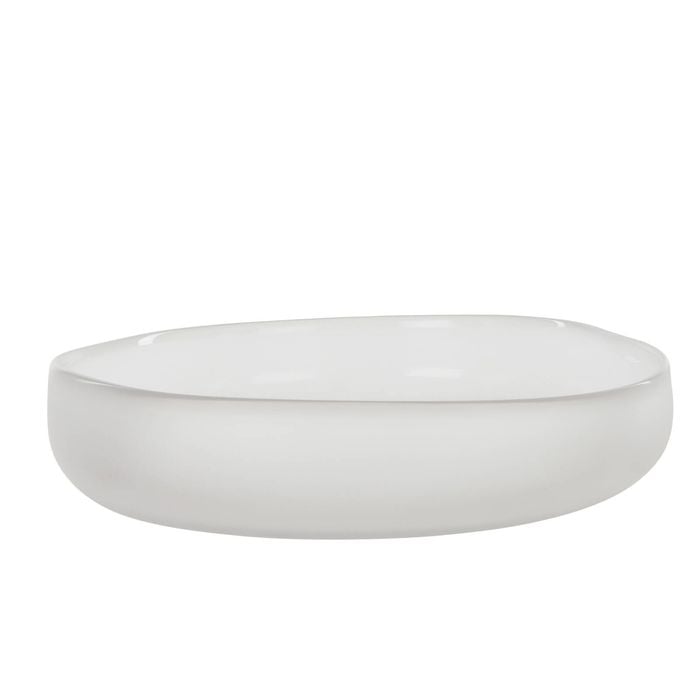 Amalfi Nevoso Glass Plate White 30x30x4.5cm