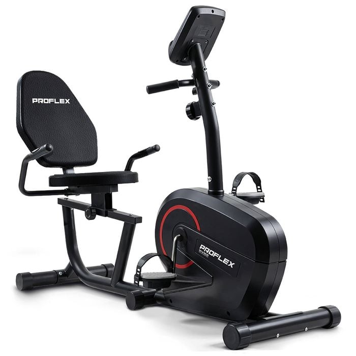 Proflex Magnetic Recumbent Exercise Bike, Heart Rate Sensors, 8-level Resistance, Comfortable Seated Home Fitness