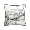 Bianca Alpine Stag 43x43cm Sepia Velvet Cushion Pillow Square