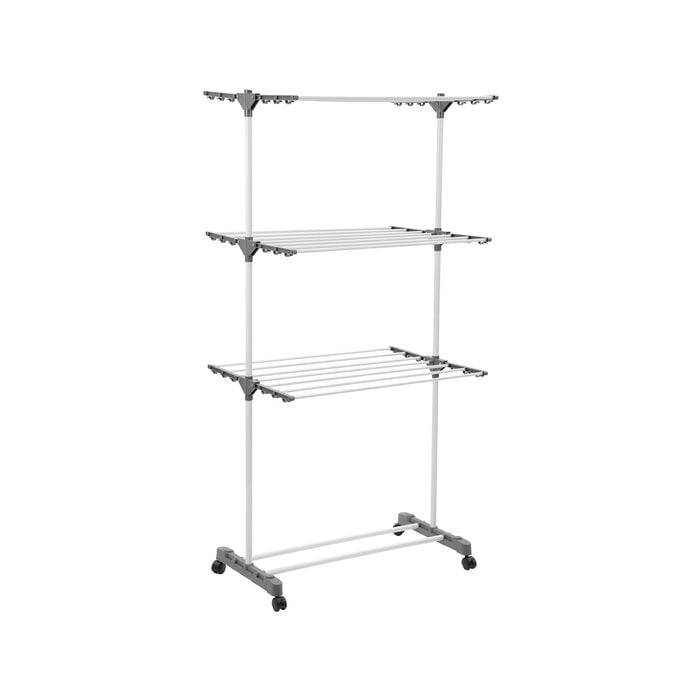 Practa White 3 Tier Portable Clothes Airer