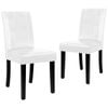 ALFORDSON Set of 2 Dining Chairs Cafe Kitchen High-Back Chair Glossy PU Leather White