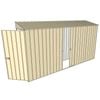 Build-a-Shed 0.8 x 3.7 x 2m Skillion Single Hinged Door Shed with Single Sliding Side Door - Cream