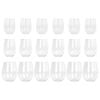 Argon Tableware 18pc Plastic Wine Glasses Set - Reusable Stemless Cocktail Champagne Tumbler Drinking Cups