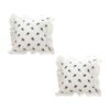 SOGA 2X 45cm White Ruffled Throw Pillows