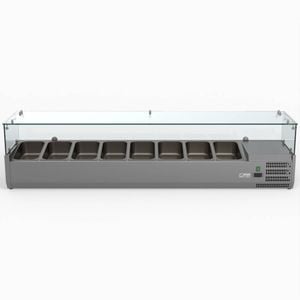 Fed-x Flat Glass Salad Bench  - Countertop Prep Fridges (xvrx1800/380)