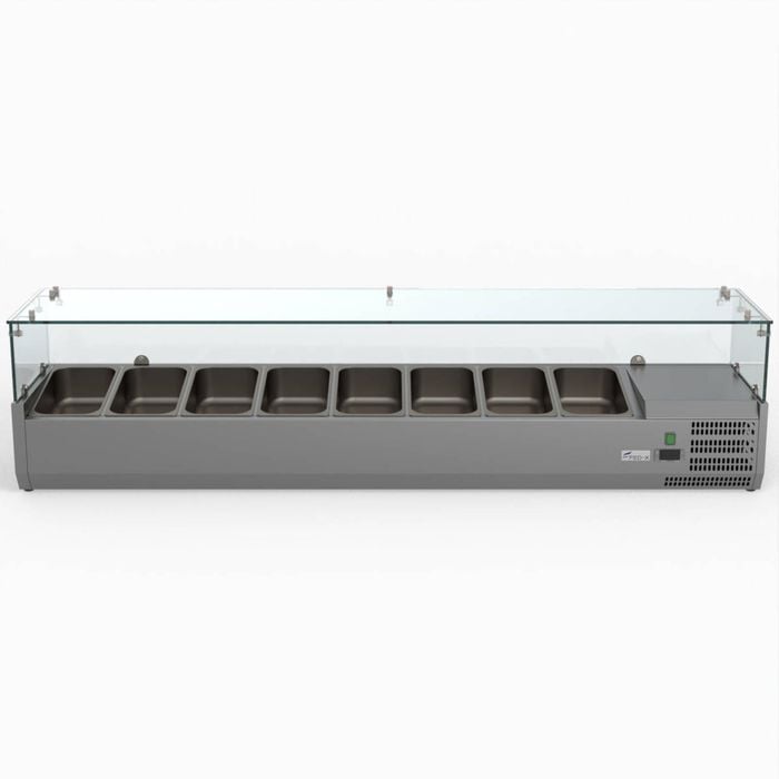Fed-x Flat Glass Salad Bench  - Countertop Prep Fridges (xvrx1800/380)