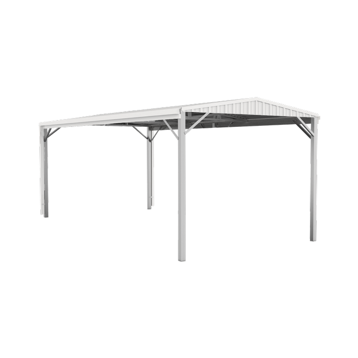 Absco Structures 3.00 x 6.00 x 2.66m Surfmist Single Gable Carport