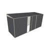 Build-a-Shed 1.5 x 4.5 x 2m Single Sliding Side Door Skillion Shed - Grey