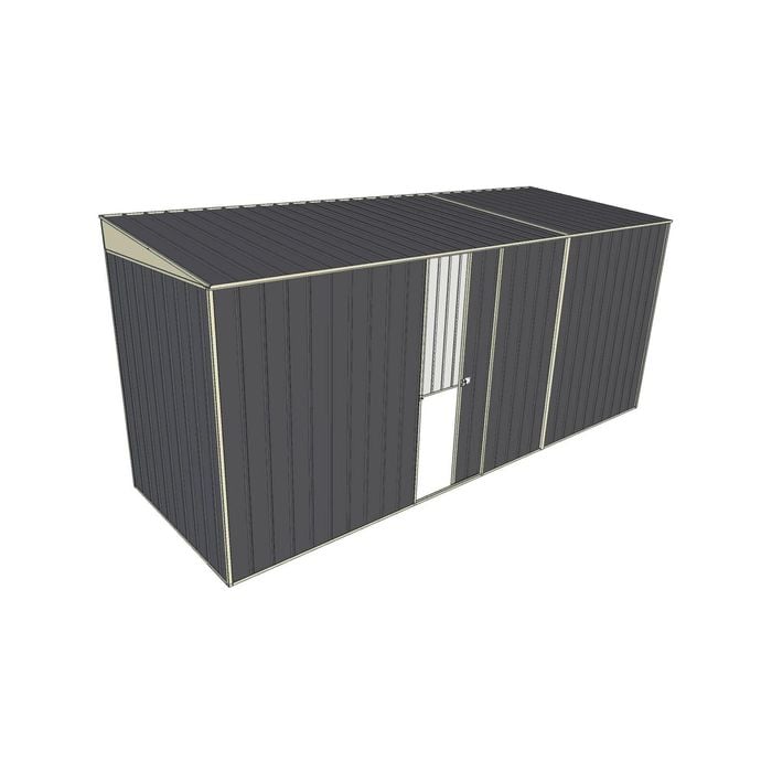 Build-a-Shed 1.5 x 4.5 x 2m Single Sliding Side Door Skillion Shed - Grey
