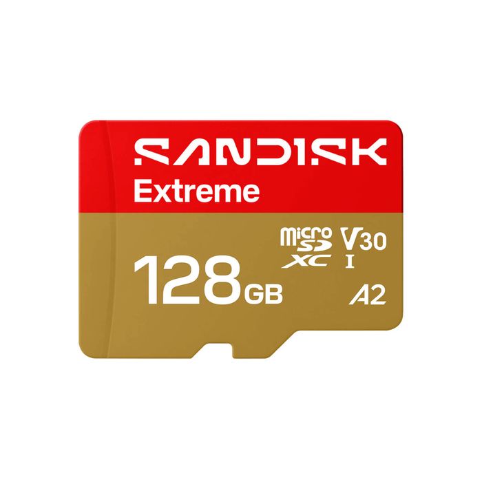 SanDisk 128GB Extreme microSDHC UHS-I Memory Card - Up to 170MB/s, C10, U3, V30, 4K, A1, Micro SD Card With Adapter