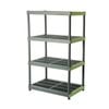 All Set 4 Tier Green & Grey Shelving