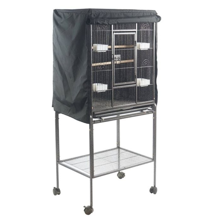 YES4PETS 135cm Bird Cage Parrot Aviary Pet Stand-alone Budgie Perch Castor Wheels With Cover