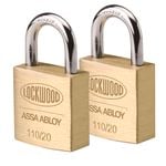 Lockwood 20mm Solid Brass 110 Series Padlocks - 2 Pack