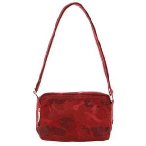 Pierre Cardin Anti-theft Cross Body Bag Wine Camo 23x9x26cm