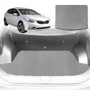 6D Diamond Car Boot Mat for Kia Cerato (TD)2009-2013-Sedan-Cargo Mat-Grey-Outback GT