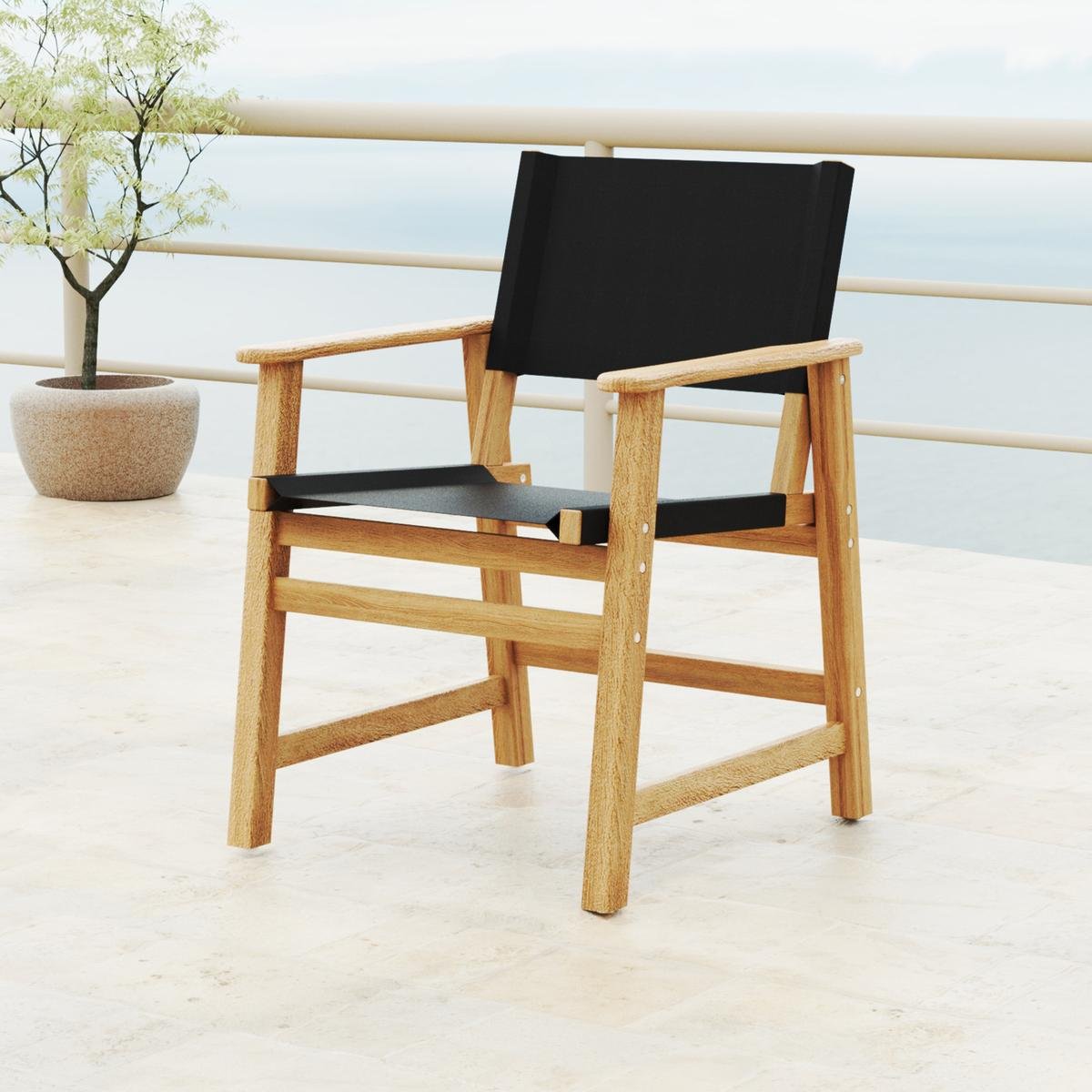 Mimosa Mandala Teak Sling Dining Chair Bunnings Australia