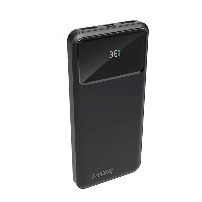 Laser 10000mAh Power Bank 18W PD LED Display (Black)