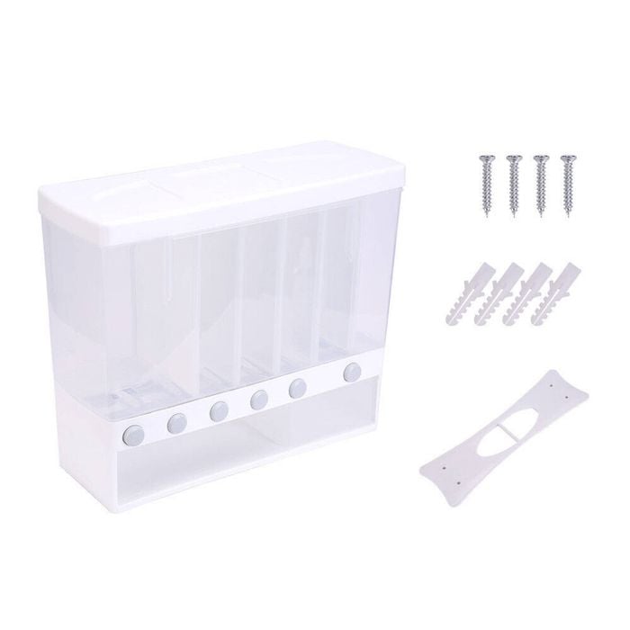 Provecta 10KG Dry Food Dispenser Cereal Rice Storage Container Wall Mount/Freestanding