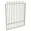ProtectorAl 800 - 1200 x 1500mm Paperbark Aluminium Picket Top Pool Gate With Mid Rail