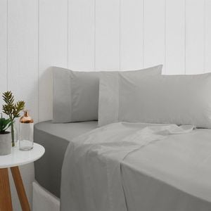 Odyssey Living Breathe Cotton Single Sheet Set - Pewter
