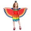 Girls Parrot Costume Rainbow Bird Halloween School Carnival Book Week 6-9 Years Old