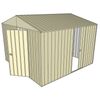 Build-a-Shed 3.0 x 3.0 x 2.3m Gable Single Sliding Side Door Shed - Cream