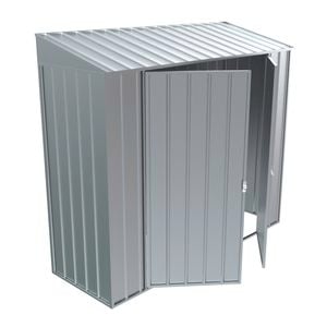 Build-a-Shed 0.8 x 2.3 x 2.0m Skillion Double Hinged Side Door Shed - Zinc
