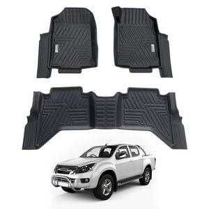 AUSGO Car Floor Mats for ISUZU D-MAX DMAX Dual Cab 2012-2020 All-Weather Floor Liners