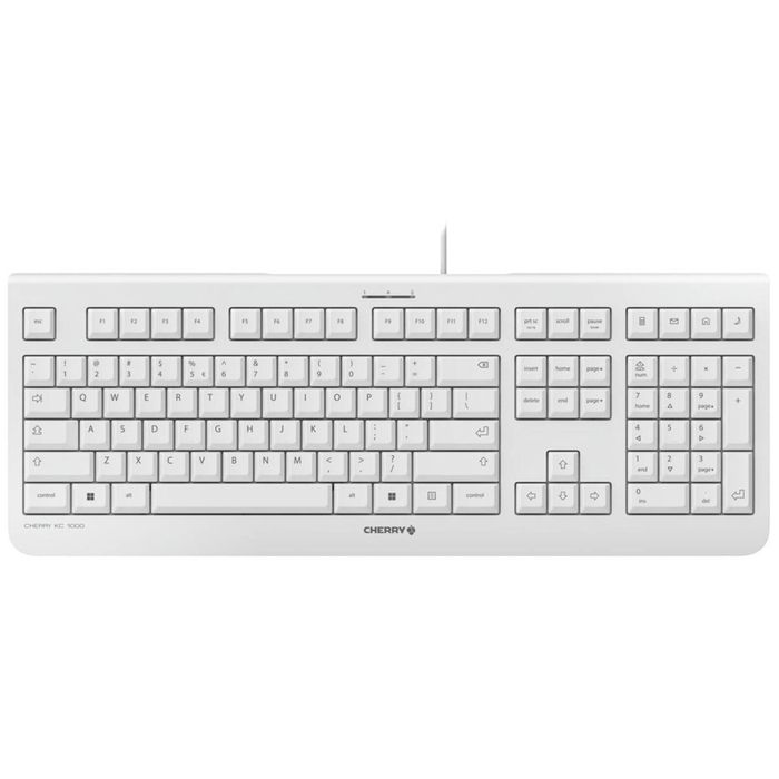 Cherry KC 1000 Wired Keyboard for Office (White)