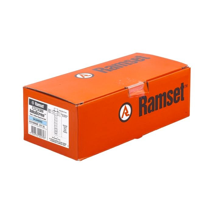 Ramset 10 x 100mm Galvanised AnkaScrew Masonry Anchor - 25 Pack