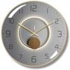 3D Curved Glass Wall Clock, Silent Battery Operated