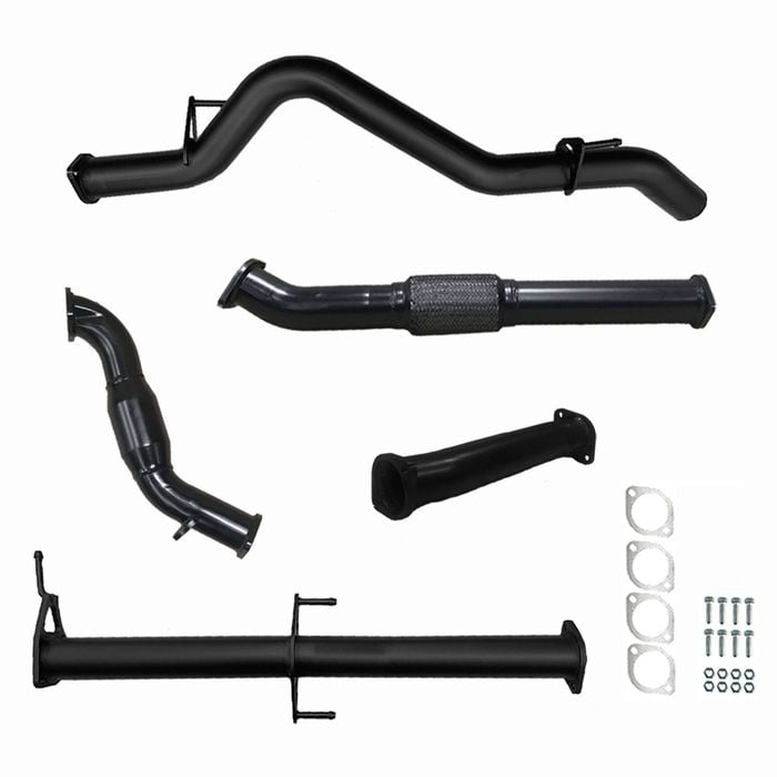 Ignite Exhausts Turbo Back For Mitsubishi Mn Triton 2.5l 3" Cat & Pipe Black Aluminised Steel