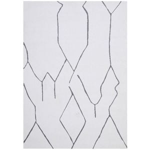 The Rug Connection Harley Ivy Grey Off White 400x300cm - Extra Extra Large Pet Friendly Indoor Floor Rug