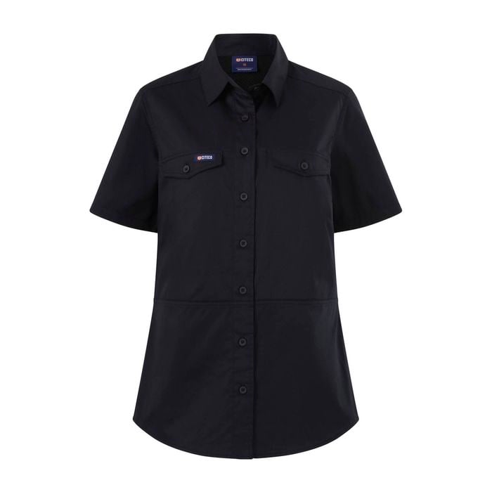 Citeco Womens Black Short Sleeve Shirt - Size 14
