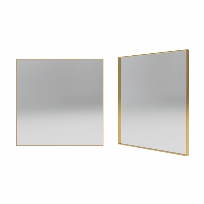 Forme 750mm Brushed Gold Square Framed Mirror