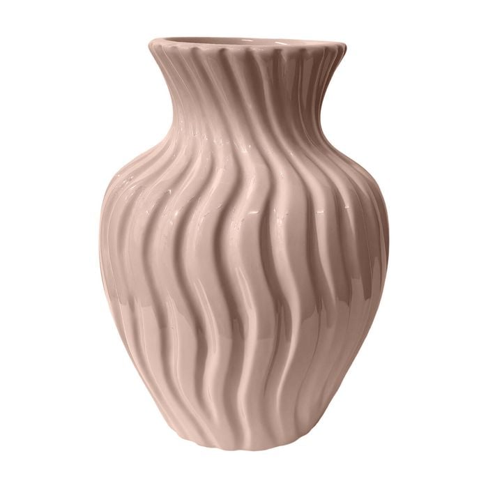 Astin Sinclair 150 x 200mm Peach Blush Wavy Ceramic Vase