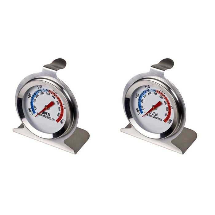 2PK Davis & Waddell Oven Thermometer Stainless Steel 7cm - Silver