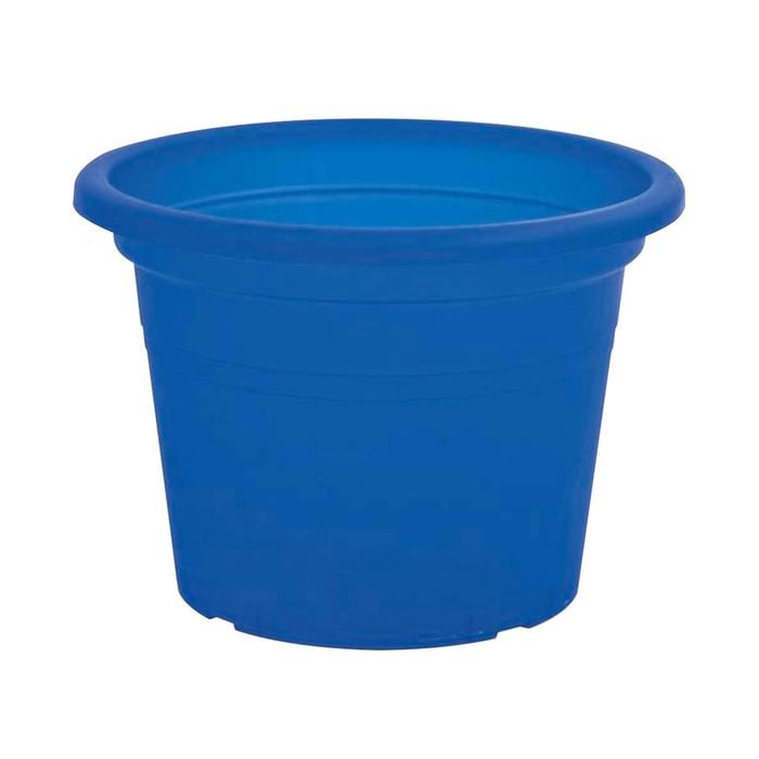 EDEN 25cm Blue Transparent Cylinder Planter