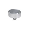 Cal Custom Chromed Aluminium Oval Smooth Top Push-In Breather Cap, NO PCV
