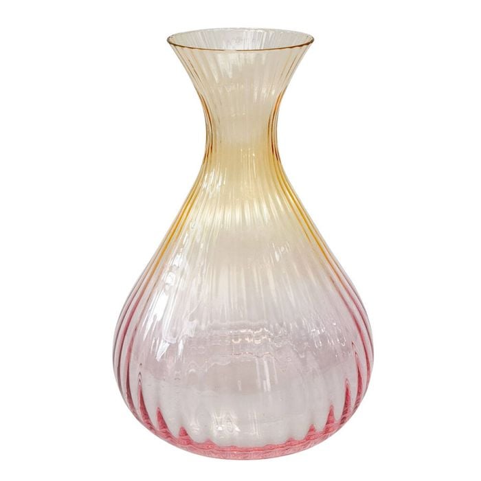 Urban Ellie Ombre 2L Glass Decanter Pitcher Jug 24x10cm Pink/Yellow