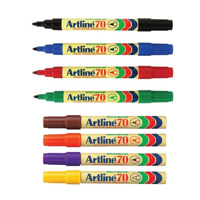 Artline Permanent Marker 1.5mm Bullet (Assorted)