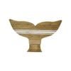 LVD Cape 61cm Timber Whale Tail Wall Hanging Art - Brown