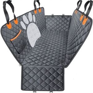 NNEOBA Car Seat Cover for Back Seat Hammock Style with Mesh Window Grey