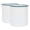 Argon Tableware White Enamel Utensil Holders - 15.5cm - Pack of 2