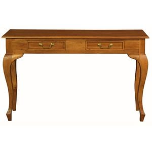 Centrum Furniture Queen Anne 2 Drawer Sofa Table - Light Pecan