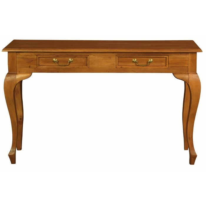 Centrum Furniture Queen Anne 2 Drawer Sofa Table - Light Pecan