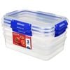 Sistema Klip It Plus Food Storage Rectangle Container 2.2l 3 Pack Food Preparation Kitchen Storage